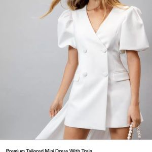 Nasty gal dress with detachable train